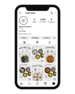 نموذج لحساب أنستجرام لمطعم للمأكولات العربية