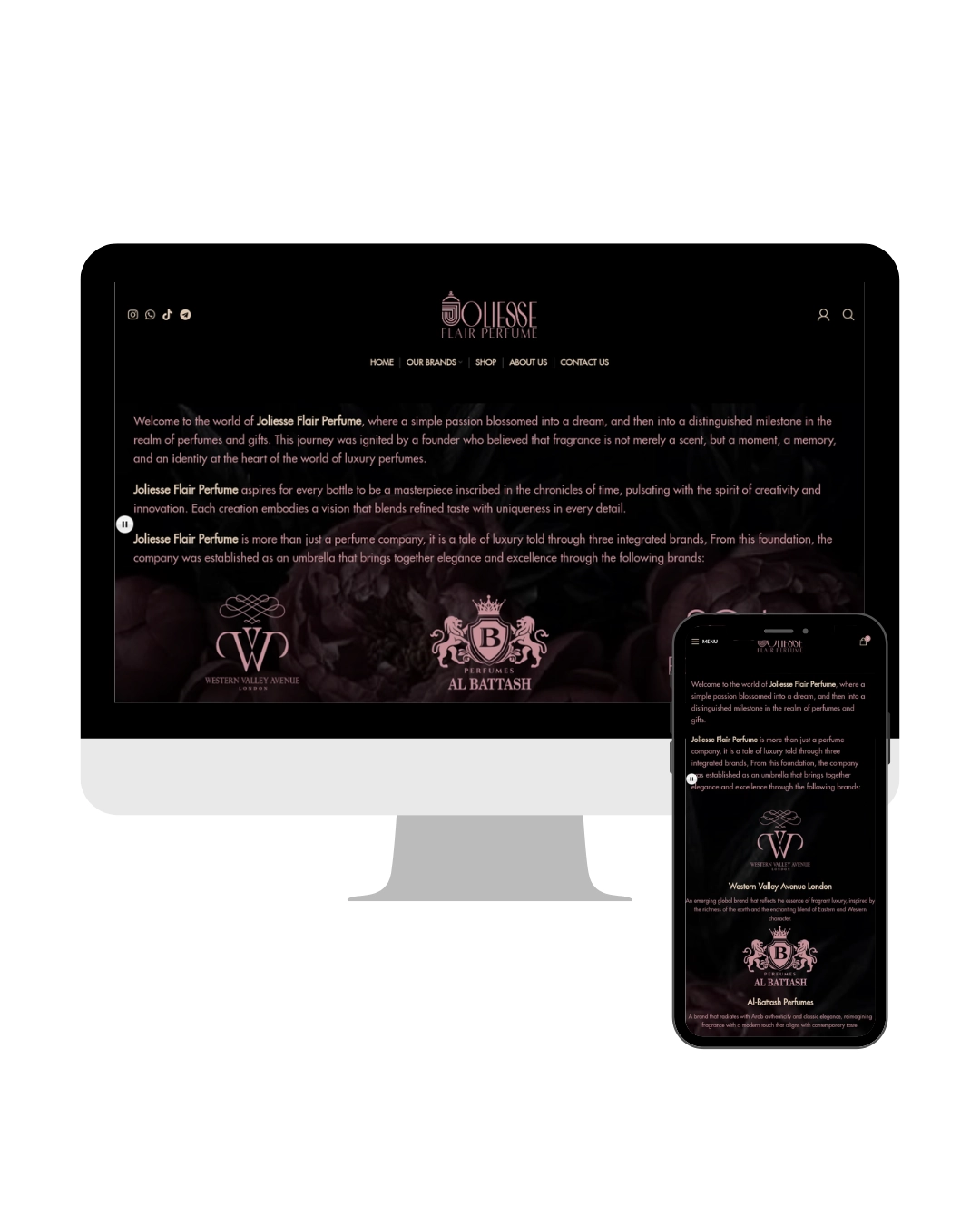 نموذج لموقع احترافي لشركة عطور وبخور نموذج لموقع احترافي لشركة عطور وبخور