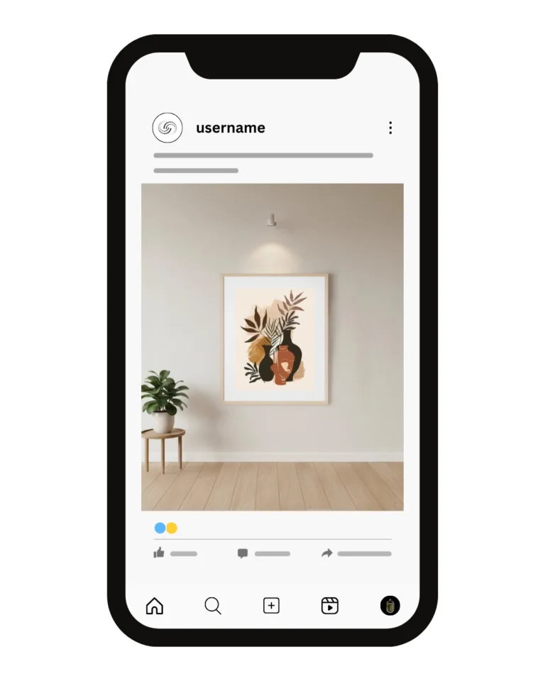 نموذج لحساب أنستجرام لبيع اللوحات