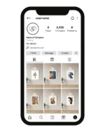 نموذج لحساب أنستجرام لبيع اللوحات