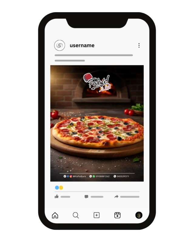 نموذج لحساب أنستجرام لمطعم للمعجنات والسندويشات