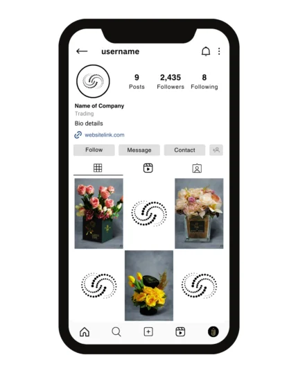 نموذج لحساب أنستجرام لبيع الورود