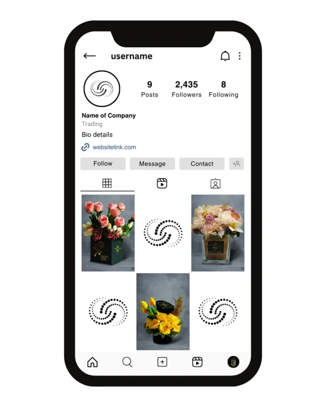 نموذج لحساب أنستجرام لبيع الورود