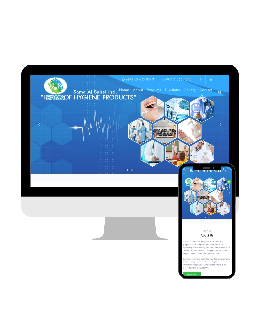 نموذج لموقع احترافي لشركة صناعات طبية نموذج لموقع احترافي لشركة صناعات طبية