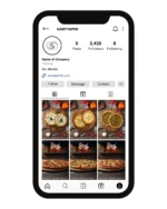 نموذج لحساب أنستجرام لمطعم للمعجنات والسندويشات